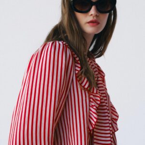 STRIPED BOW SHIRT