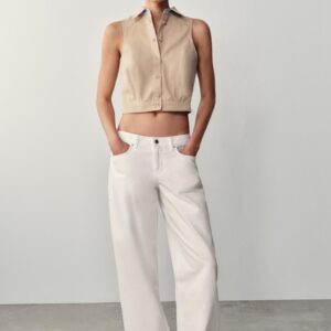 CONTRAST TRIM SHIRT TOP