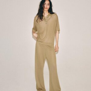 RUSTIC TOP AND TROUSER SET - OLIVE GREEN