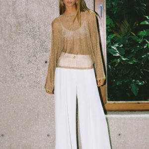 METALLIC THREAD TOP