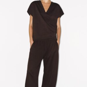 T-SHIRT AND TROUSERS SET - BROWN