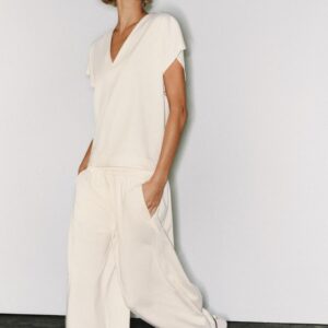 T-SHIRT AND TROUSERS SET - ECRU