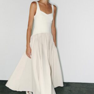 COMBINED MIDI DRESS