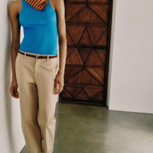 BRAIDED BELT CHINO TROUSERS