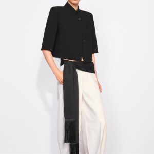 ZW COLLECTION CROPPED SHORT SLEEVE BLAZER