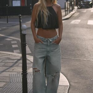 SATIN BUBBLE CROP TOP