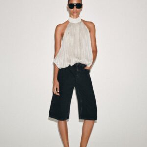 ZW COLLECTION PLEATED HALTER TOP