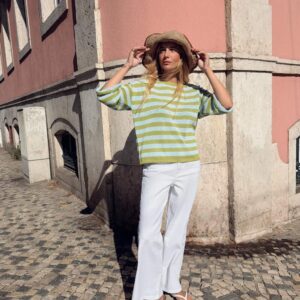 STRIPED KNIT JUMPER