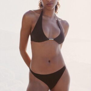 HALTER BIKINI TOP WITH METAL PIECE