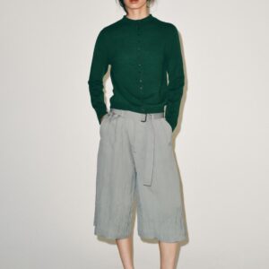 100% CASHMERE MOCK NECK CARDIGAN