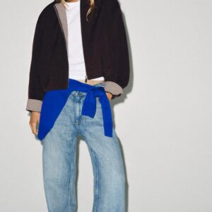 BOMBER JACKET WITH GATHERED HEM
