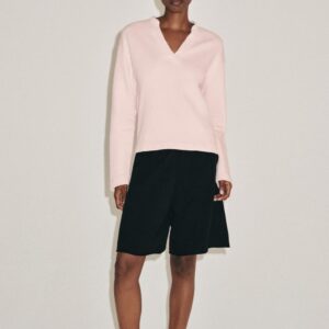 COTTON V-NECK SWEATSHIRT