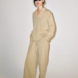 POLO SHIRT AND TROUSER SET - CAMEL