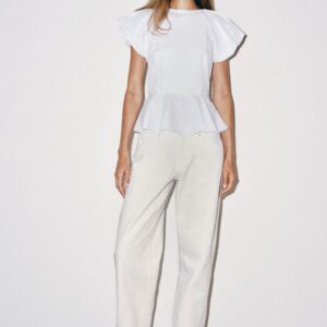 POPLIN PEPLUM TOP