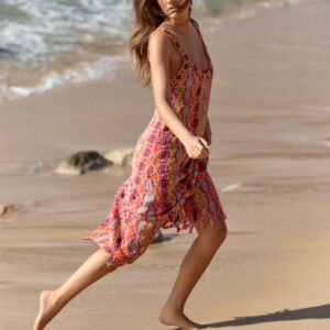 LONG FRINGED KNIT DRESS