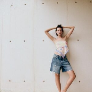 Z1975 RIPPED DENIM BERMUDA SHORTS