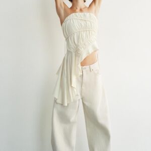 ASYMMETRIC PLEATED TOP