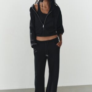 SWEATSHIRT AND TROUSERS SET - BLACK