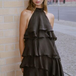 SHORT RUFFLED DRESS
