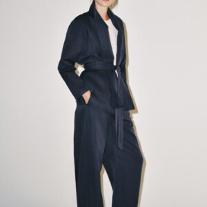 ZW COLLECTION LINEN BLEND BELTED BLAZER