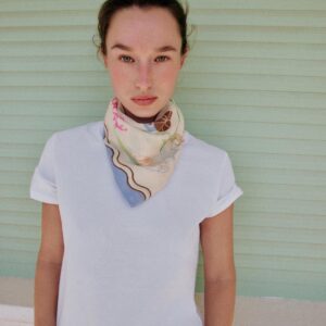 CRAB AND FISH PRINT SCARF