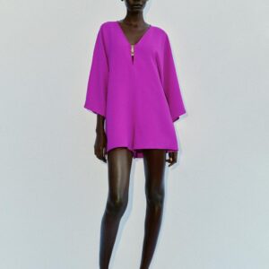 SHORT JUMPSUIT WITH WIDE SLEEVES