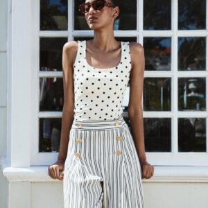 WIDE STRAP POLYAMIDE T-SHIRT