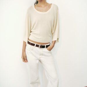 GATHERED ROUND NECK JUMPER