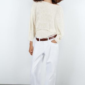 KNIT JUMPER WITH VOLUMINOUS SLEEVES