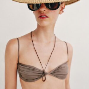 WOVEN HAT WITH CONTRAST BAND