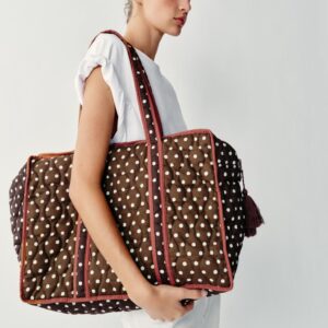 QUILTED DOT PRINT BAG