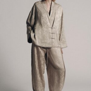 ZW COLLECTION DOUBLE-BREASTED JACQUARD BLAZER