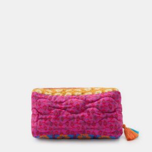 PATCHWORK PRINTED QUILTED TOILETRY BAG