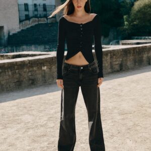 DRAPED KNIT TOP