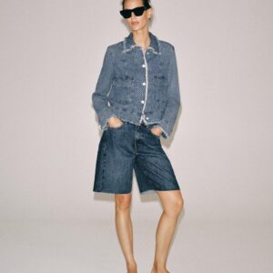ZW COLLECTION RELAXED FIT MID-WAIST DENIM BERMUDA SHORTS