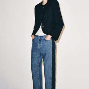 ZW COLLECTION MID-WAIST ROLLED-UP JEANS