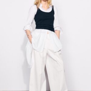 RIBBED COTTON VEST TOP