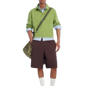 CROPPED FIT COTTON POLO SHIRT