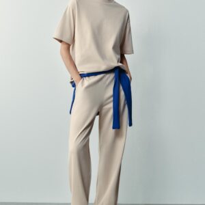 STRAIGHT-LEG COTTON TROUSERS