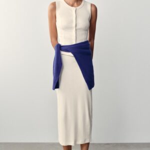 RIBBED STRAIGHT SKIRT