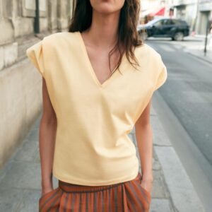 COTTON V-NECK T-SHIRT