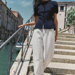 CARDIGAN WITH PUFF SLEEVES AND VENTS