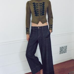 FAUX SUEDE FROG FASTENING JACKET