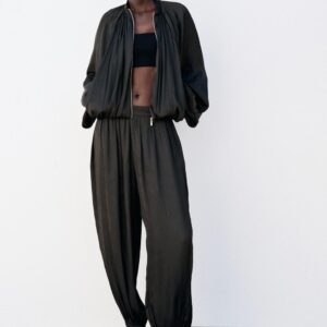 SATIN BOMBER JACKET