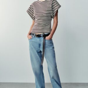 STRIPED WIDE SLEEVE T-SHIRT