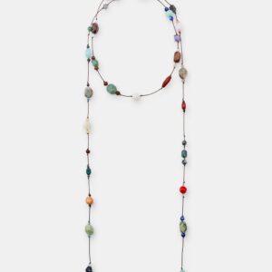BEADED STONE CORD BELT