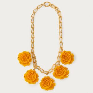 METAL RESIN FLOWER NECKLACE MARISA BERENSON X ZARA