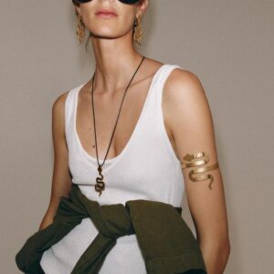 SNAKESKIN CORD NECKLACE