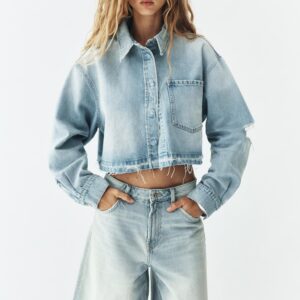 TRF CROPPED DENIM OVERSHIRT