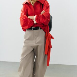 TECHNICAL FABRIC BUTTON-UP JACKET